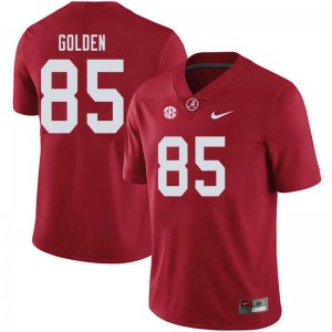NCAA Men's Alabama Crimson Tide #85 Chris Golden Stitched College 2019 Nike Authentic Crimson Football Jersey DI17K80HW